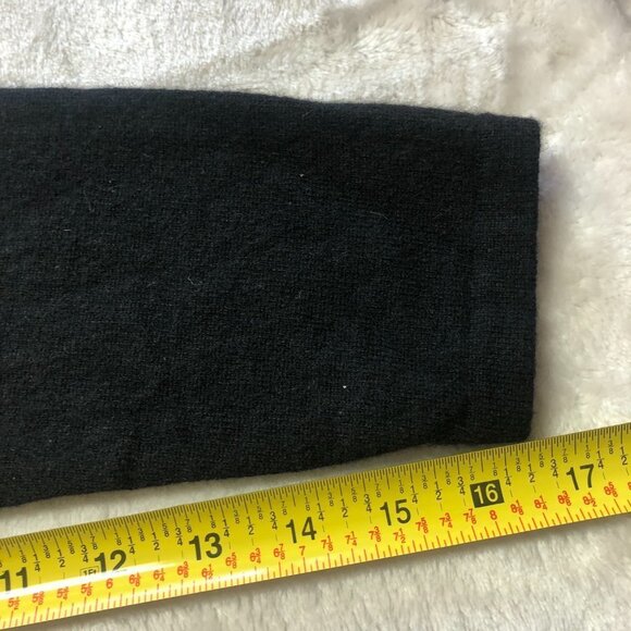 LG Cashmere Black Cardigan With Black & Silver Rhinestones Size M/L - Picture 8 of 10